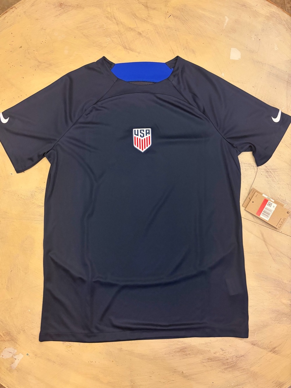 Nike USA USMNT Soccer Jersey Navy Print Men L USA Men’s World Cup New W Tags